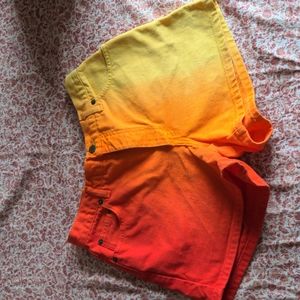 Ombre high waisted shorts